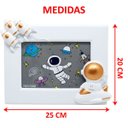 Ver imagem 2 de Porta Retrato Moldura Espacial Astronauta Branco Foguete 3d