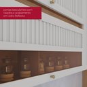 Ver imagem 5 de Armário Aéreo 2 Portas Basculantes Ripado com Vidro 120cm Yasmin Espresso Móveis