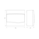 Ver imagem 2 de Quadro de Distribuição de Sobrepor 9 Din ou 6 Nema Tramontina com Porta Branca Tramontina