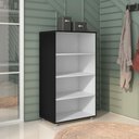 Ver imagem 1 de Armário Multiuso Calyn 2 Portas 3 Prateleiras MDP 60cm Preto AJL Móveis