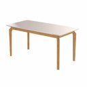 Ver imagem 2 de Mesa Candian Sala de Jantar 120 x 0,80 com Vidro Marrom/Cinamomo