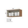 Armário Aéreo 1 Porta Basculante 80cm Yasmin Espresso Móveis - 3