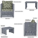 Ver imagem 2 de Mesa Centro e 2 Poltronas Madri Corda Náutica Estofado 5 Trama Original