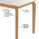 Ver imagem 3 de Mesa Candian Retangular 180 x 0,90 com Vidro Marrom/Cinamomo