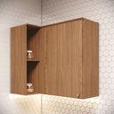 Ver imagem 1 de Armário Aéreo Canto Reto 1 Porta Yasmin Espresso Móveis