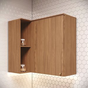 Armário Aéreo Canto Reto 1 Porta Yasmin Espresso Móveis