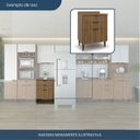 Ver mais imagens de Balcão para Cozinha 2 Portas Paris Marrom/Nogal Manchester