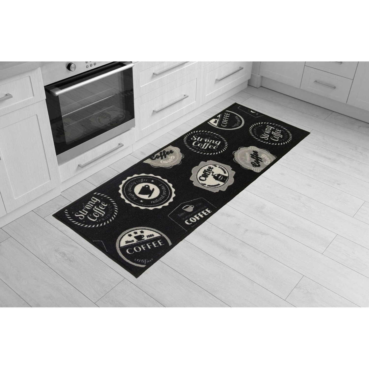 Passadeira para Cozinha Cleankasa 50cm X 1,2m Selos Café Kapazi - 3