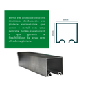 Ver imagem 4 de Kit Trilho Correr 3,00m 35x35 Alumínio Natural p/ Duas Portas 75cm - RDA-4