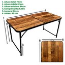 Ver imagem 5 de Mesa Dobravel Vira Maleta Camping Praia 120cm X 60cm Retangular Mfl