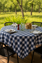 Ver imagem 2 de Toalha de Mesa Picnic 10 Lugares Algodão 1,40 x 3,00 m Azul Marinho Santa Sofia
