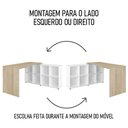 Ver imagem 6 de Mesa Escrivaninha em L Eron e Estante Livreiro 90x187cm Lean A06 Branco/carvalho - Mpozenato