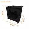 Casinha Toca Cat Line Pet Gato Premium Mdf Pés Palito Preto - 7