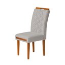 Ver imagem 7 de Kit 2 Cadeiras Estofadas de Jantar Tulipa - Mdf em Bouclê Pés em Madeira - Vintage Decor - Gelo