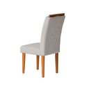 Ver imagem 5 de Kit 2 Cadeiras Estofadas de Jantar Tulipa - Mdf em Bouclê Pés em Madeira - Vintage Decor - Gelo