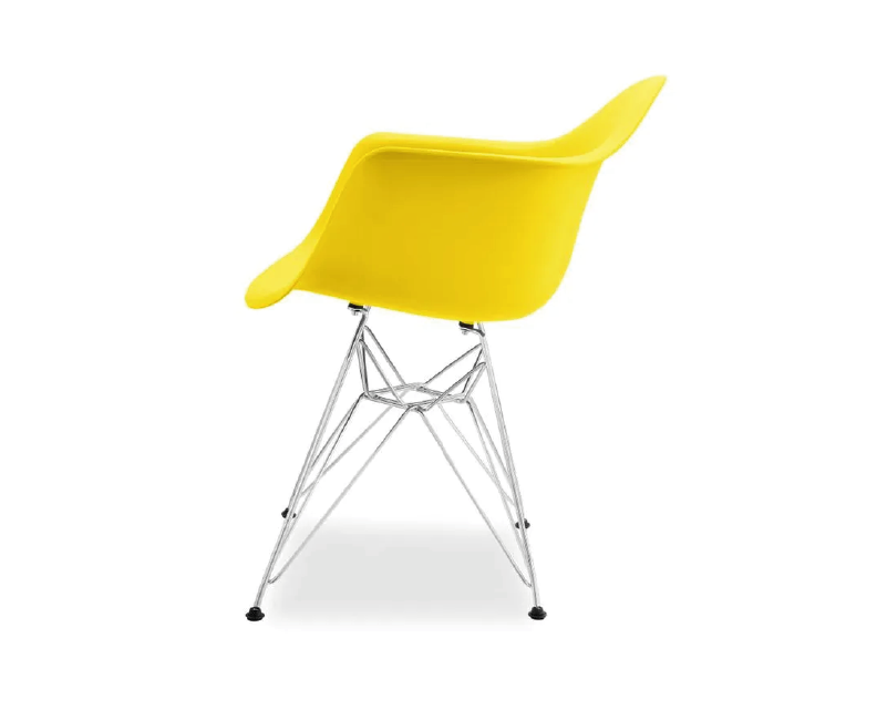 Sc-002a-m - Cadeira Modelo Eiffer com Encosto e Braços, em Plastico, Cor Amarela Bering - 3