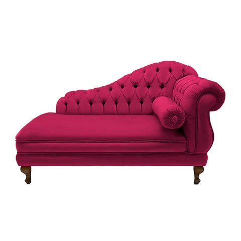 Recamier Decorativo Larissa 160 Cm Esquerdo de Quem Senta Corano Rosa Pink - Incasa Decor