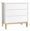 Ver imagem 4 de Jogo de Quarto para Bebê Completo 2 Portas Classic New Branco Fosco com Natural - Reller