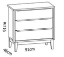 Ver imagem 5 de Jogo de Quarto para Bebê Completo 2 Portas Classic New Branco Fosco com Natural - Reller