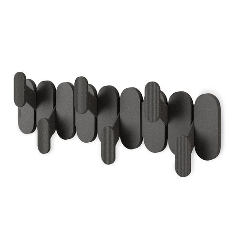 Tempo 6 Preto - Cabideiro de Parede com 6 Ganchos Umbra