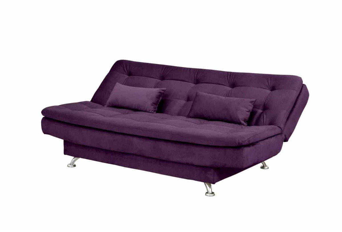 Sofá Cama Salomé Suede Vinho F 445 - Matrix - 2