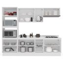 Ver imagem 6 de Armário de Cozinha Modulada Completa 5 Peças 270cm com Tampo 100% Mdf Amara Politorno Móveis