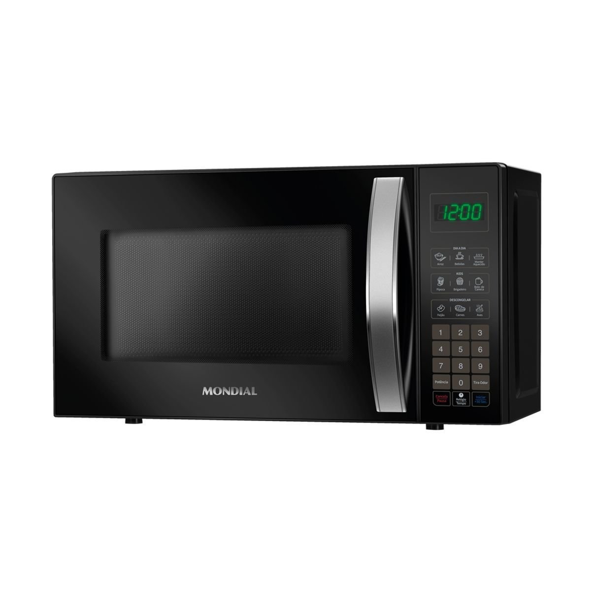 Ver imagem 1 de Micro-ondas Mondial 21 Litros Mo-01-21-b Preto 1200w Display Digital 220v