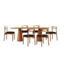 Ver imagem 2 de Conjunto de Mesa de Jantar Monaco Tampo Organico Laminado 180cm 6 Cadeiras Monaco Premium