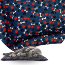 Ver imagem 4 de Colchonete Pet Cães e Gatos 50cm x 40cm Impermeável Lavável Marinho Com 5 Refis