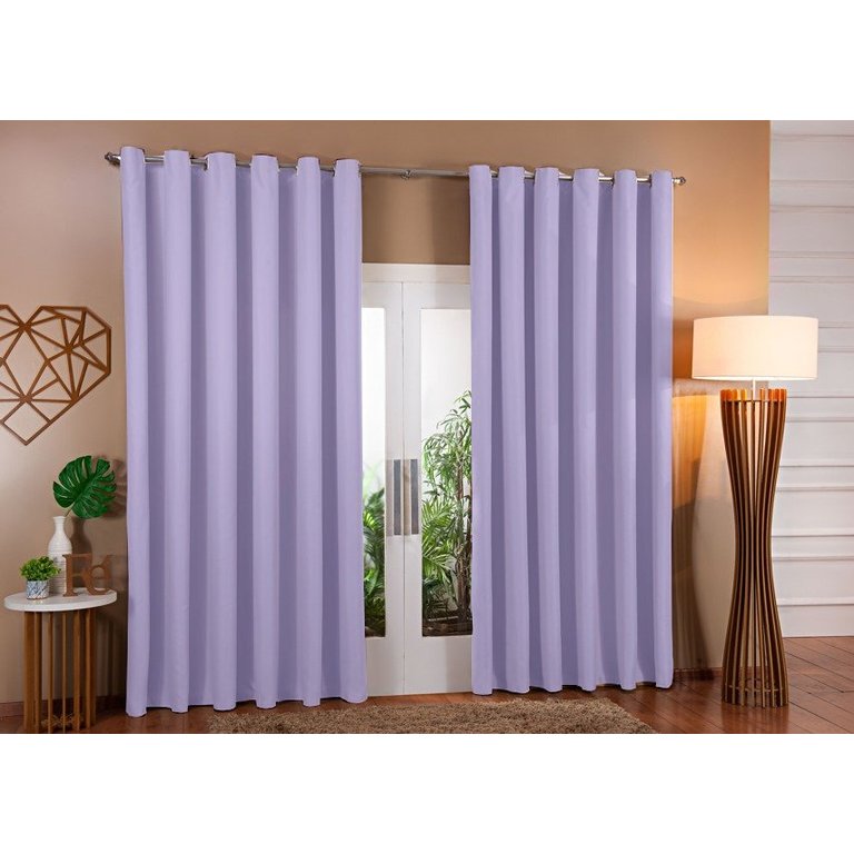 Cortina Blackout em Tecido Corta Luz 5,00 X 2,80 Sala e Quarto Lilás Cortina Blackout em Tecido Corta Luz 5,00 X 2,80 Sala e Quarto Lilás