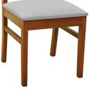 Ver imagem 6 de Kit 2 Cadeiras Tiê Madeira Maciça Encosto Ripado - Amêndoa - Assento Estof. Linho Bege Mescla Imp.
