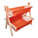 Ver imagem 4 de Cesto Organizador Pratelerinha Infantil Montessori Laranja