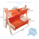 Ver imagem 5 de Cesto Organizador Pratelerinha Infantil Montessori Laranja