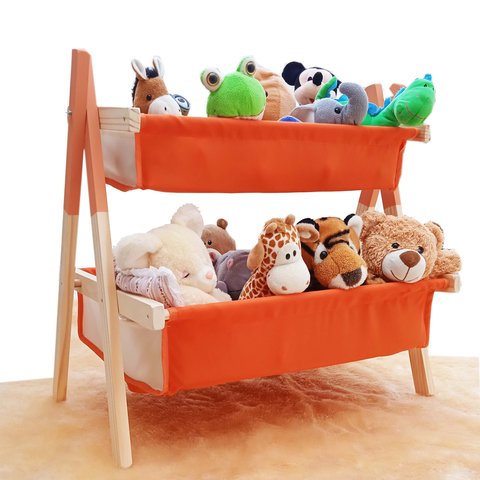 Cesto Organizador Pratelerinha Infantil Montessori Laranja