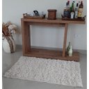 Ver imagem 1 de Tapete Algodão para Sala e Quarto - 0,50 x 1,00 - Cru - Pelo Alto