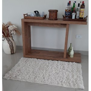 Tapete Algodão para Sala e Quarto - 0,50 x 1,00 - Cru - Pelo Alto