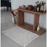 Tapete Algodão para Sala e Quarto - 0,50 x 1,00 - Cru - Pelo Alto - 3