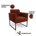 Ver imagem 4 de Namoradeira e 2 Poltronas Industrial Preto Marisa Bouclê D03 - D’Rossi