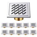 Ver imagem 1 de Ralo Inox 10x10 Casa Banheiro Kit 10 Uni Lavabo Anti Odor Anti Inseto Anti Corrosao Cozinha Lavandei