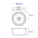 Ver imagem 2 de Proteção contra Corrosão! Cuba Aço Inoxidável 304, 30x15cm