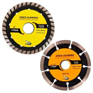 Kit 2 Disco Serra Circular 115mm-100mm Concreto Mármore