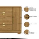 Ver imagem 3 de Cômoda Sapateira Vollard 4 Gavetas 1 Porta com Prateleira Nature G98 - Gran Belo