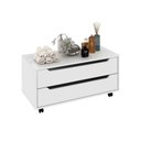 Ver imagem 4 de Balcão Gabinete com 2 Gavetas e Rodízios 80cm Bn3643 Tecnomobili 2023 Móvel na Caixa Branco