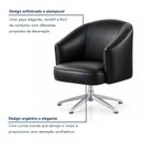 Ver imagem 4 de Kit 2 Poltronas Giratórias Corino Base Alumínio Juliana