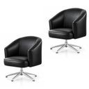 Ver imagem 2 de Kit 2 Poltronas Giratórias Corino Base Alumínio Juliana