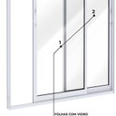 Ver imagem 4 de Porta de Alumínio de Correr Lateral 2 Folhas 215x160 Lucasa Ideale Branco