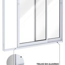 Ver imagem 3 de Porta de Alumínio de Correr Lateral 2 Folhas 215x160 Lucasa Ideale Branco