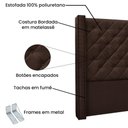 Ver imagem 5 de Cabeceira Cama Box Queen 160cm e Recamier Vicenza Suede S04 - D'Rossi Cor Café