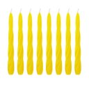 Ver imagem 1 de Kit 10 Velas Castiçal Amarela Torcida 20 Cm Candelabro