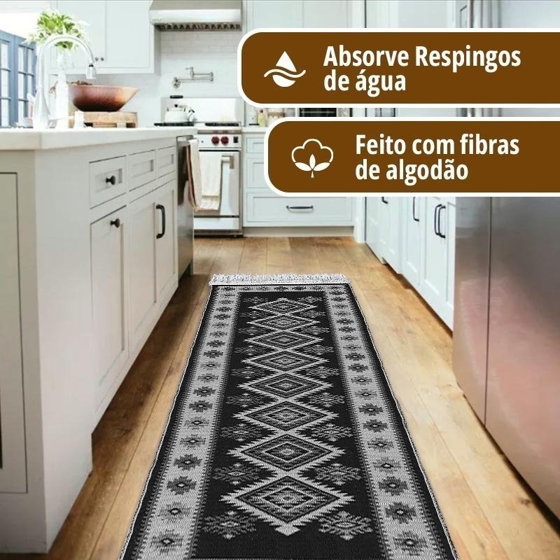 1 Tapete Kilim Passadeira Algodão Lux Dupla Face Kcz2 60x180 - 2